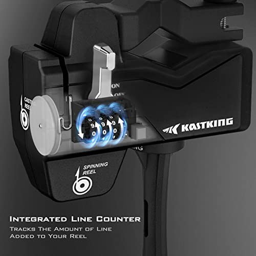 Fishing Line Spooler with Line Counter & Braid Scissors - Portable, Compact Tool