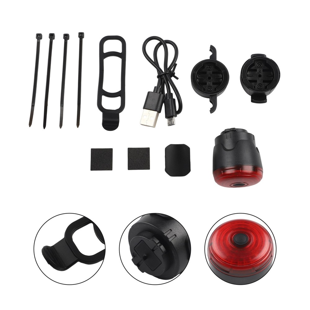 LED Tail Light with Domed Lens for Increased Side Visibility While Riding