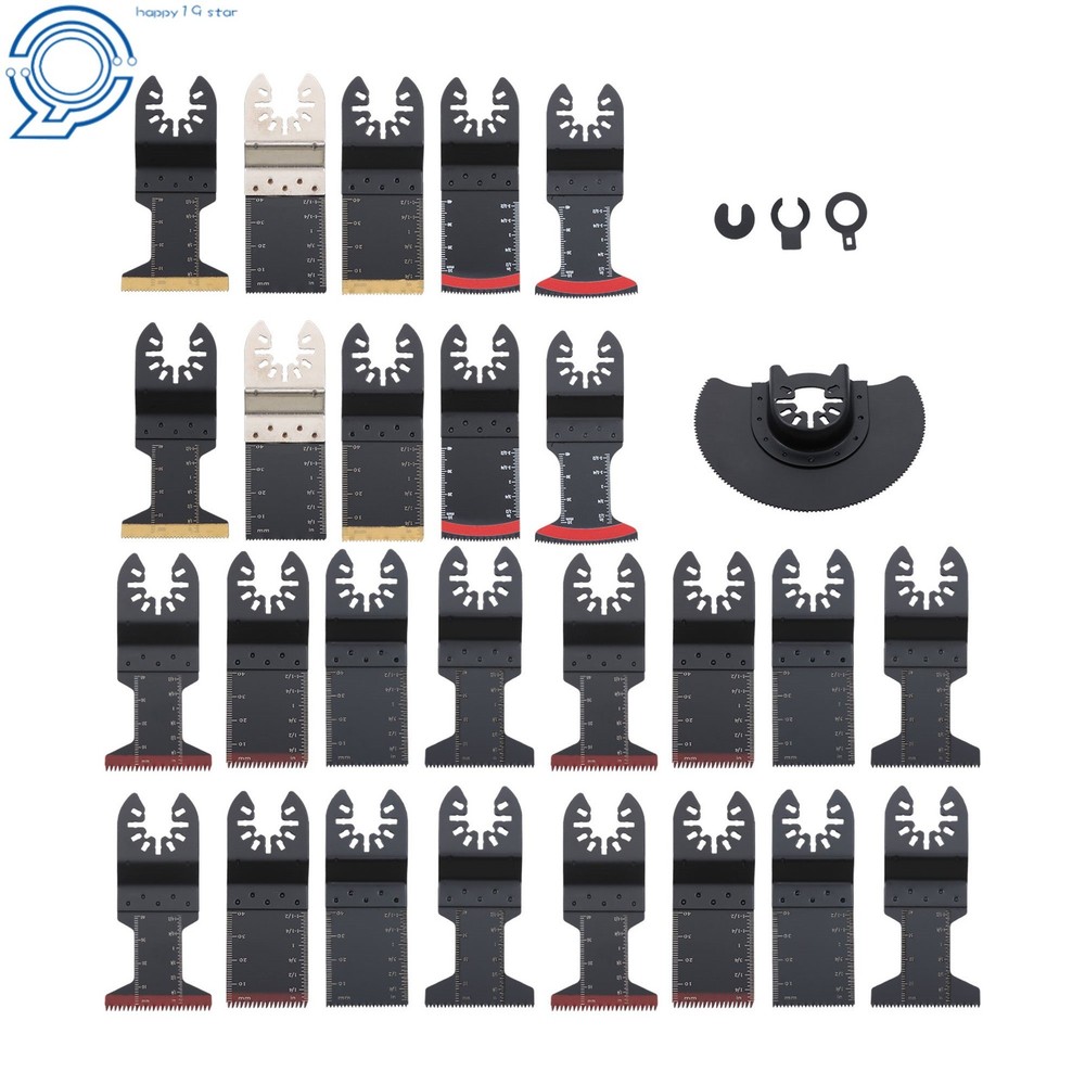 30 Pack Titanium Oscillating Saw Blades Quick Release Multi Tool Blades