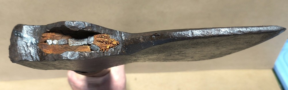 Antique hewing hatchet, 6-inch cutting edge