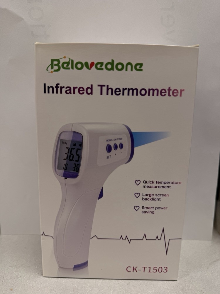Fast & Accurate Infrared Thermometer Belovedone Non-Contact Forehead & Ear