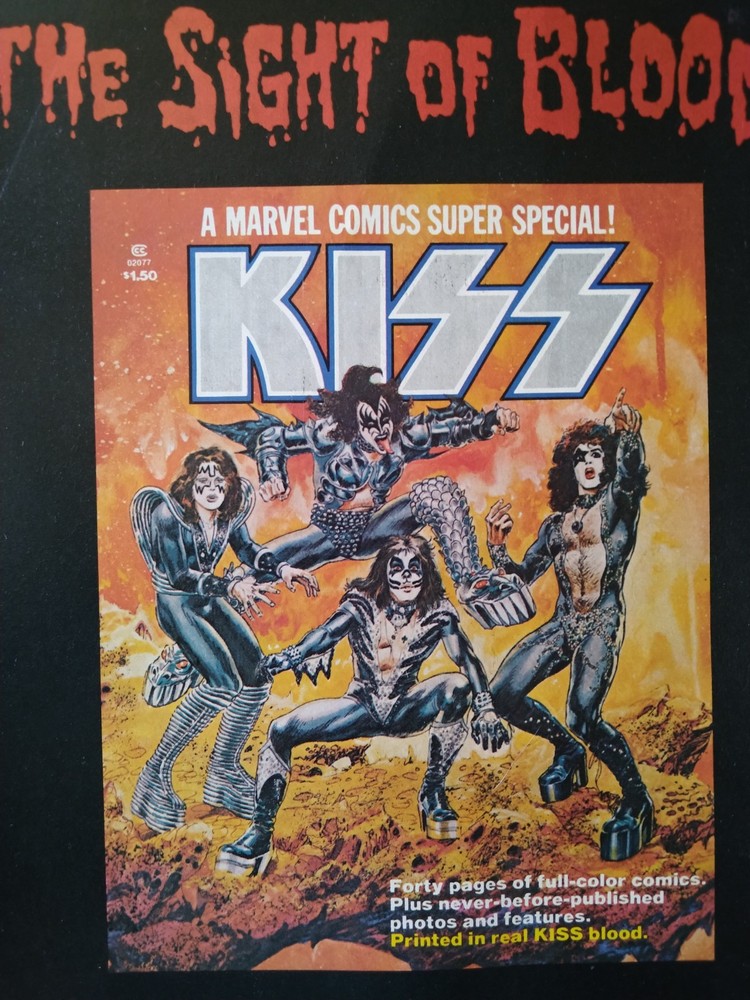 KISS Magazine AD Kiss comic single sheet glossy
