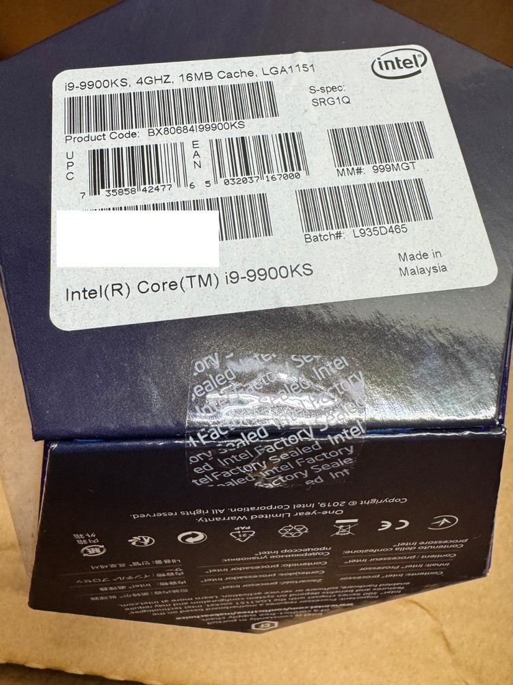 Intel Core i9-9900KS 4.0GHz (5 GHz MAX) 8-Core 16-Threads LGA1151 CPU Processor