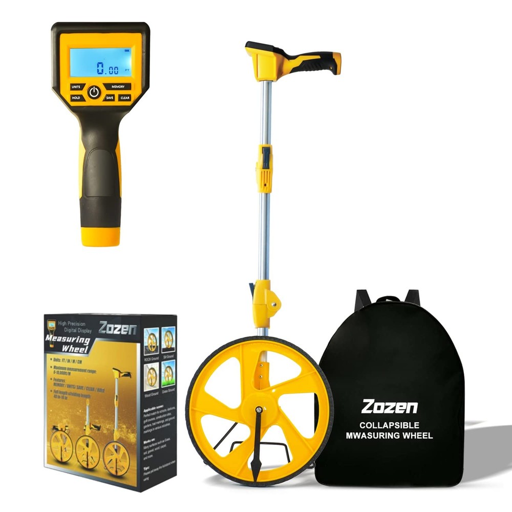 Zozen Measuring Wheel Digital Display, 3-Sections Foldable, Imperial/Metric...