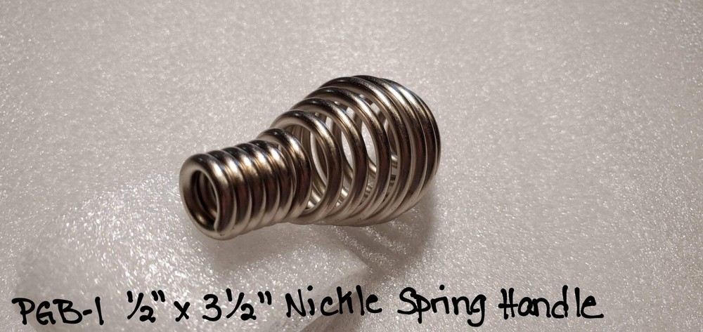 (PGB-1) 1/2" x 3.5"  BRUSHED NICKLE DOOR SPRING HANDLE