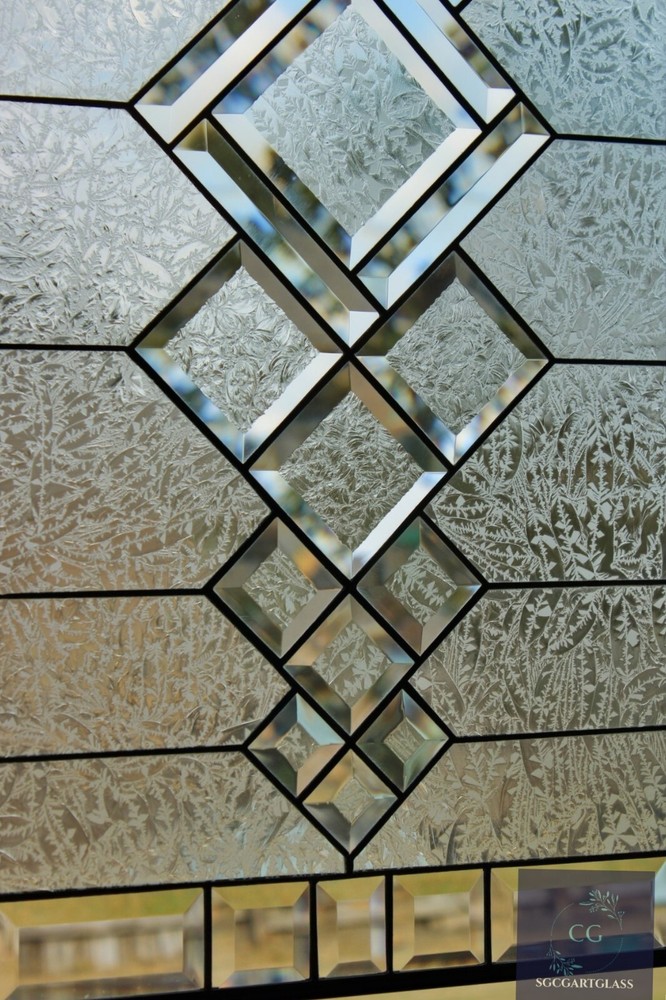 Rectangular stained glass window panel ,hanging,privacy glass,Made to order