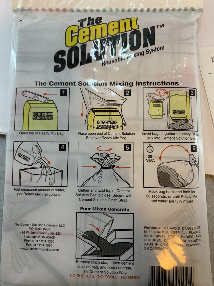 The Reusable Concrete Mixing Bag - The Cement Solution