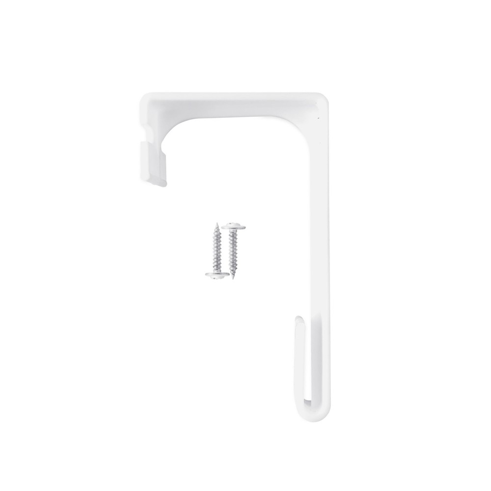 RV Designer Like White Plastic Side Curtain Drapery Hold Down Bracket - 8 Pack