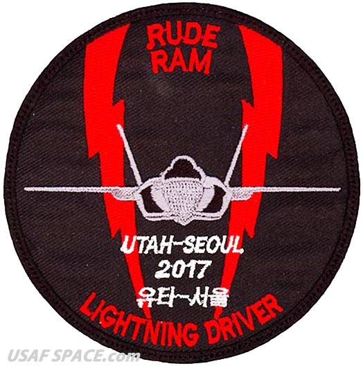 USAF 34TH FIGHTER SQ -RUDE RAM LIGHTNING DRIVER- SECURITY DEPLOYMENT 2017 PATCH