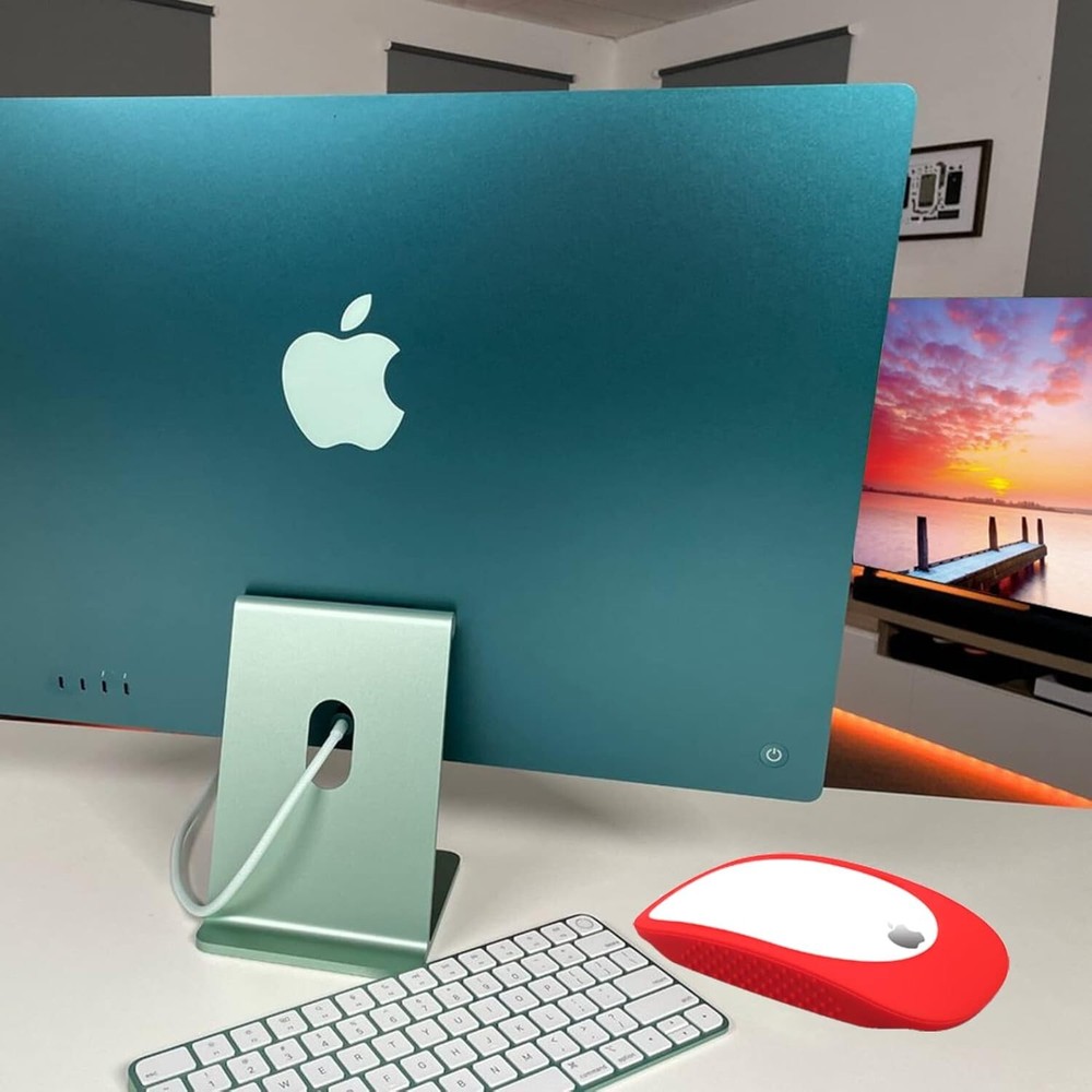 Protector de silicona para Magic Mouse de Apple y iMac (negro)