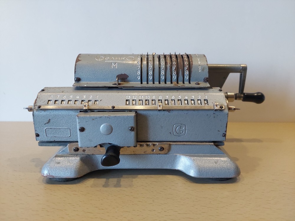 USSR Arithmometer Mechanical Calculator Felix. Soviet Original Adding Machine.