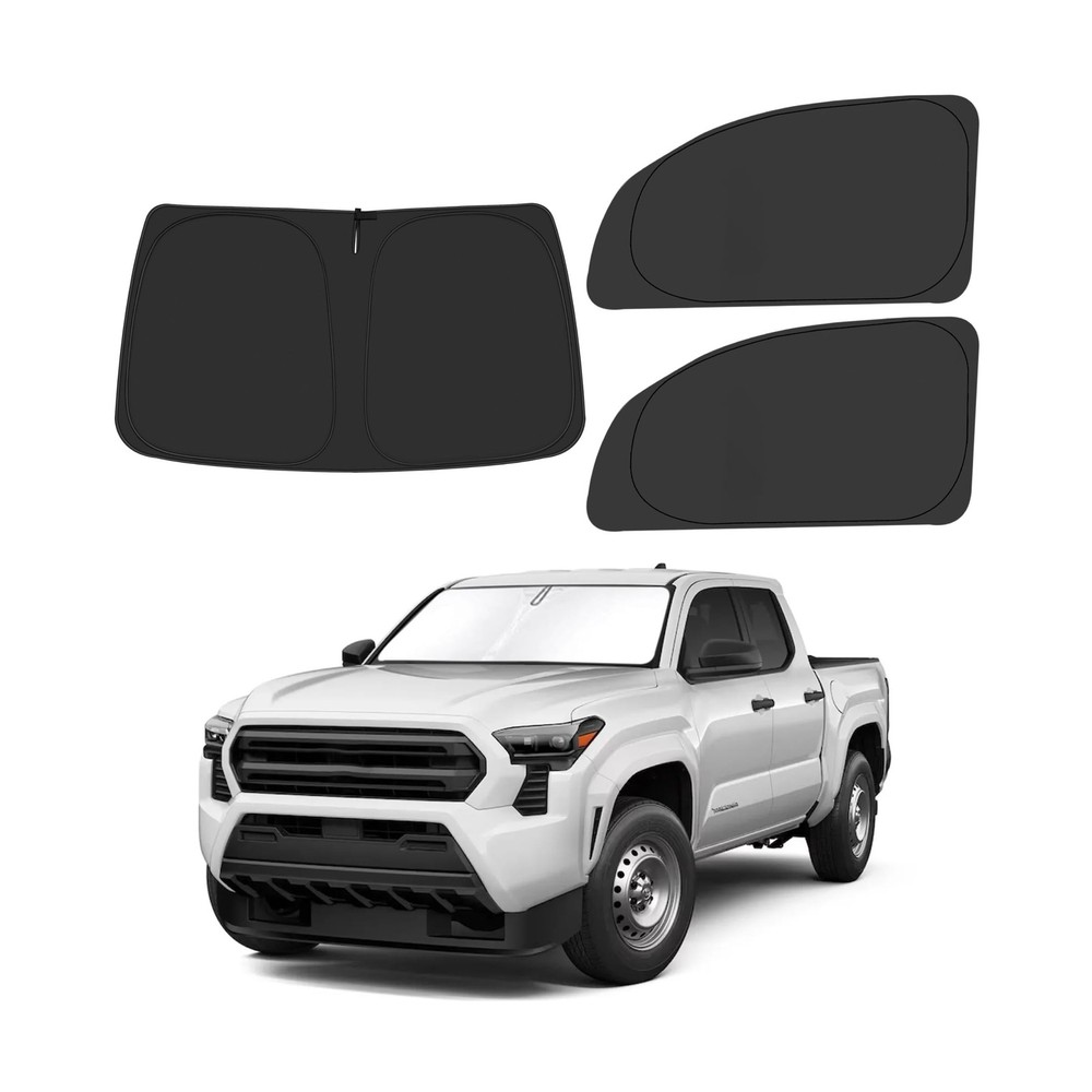Front Windshield ＆ Side Window Sun Shade for 2016-2023 Toyo-ta Taco... Fa