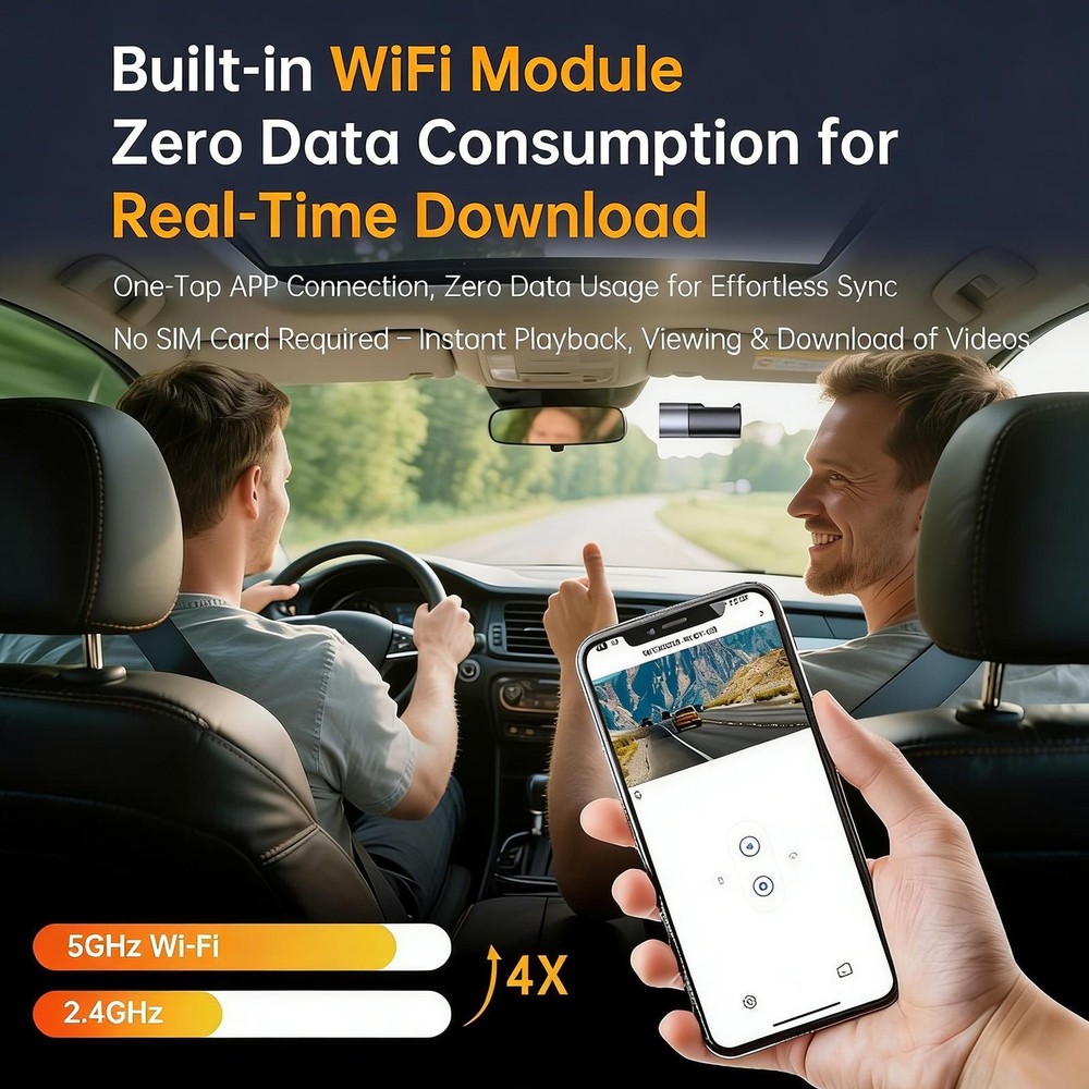 Driving Recorder Smart App Remote Wide Viewing Angle Wireless Car Cam