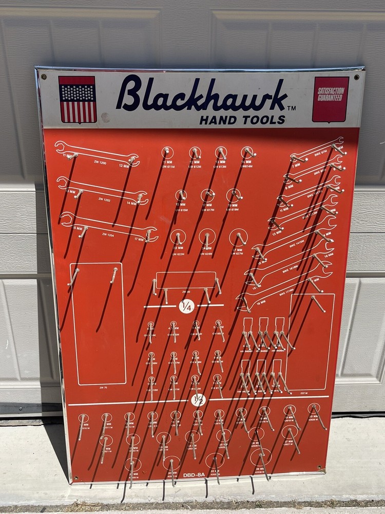 Rare Blackhawk Tools Display Board. ALAD