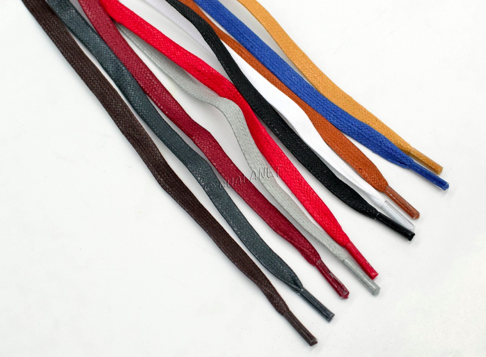 FLAT WAXED Sport Cotton Shoelaces Sneakers Casual Colored Shoe Laces Boot String
