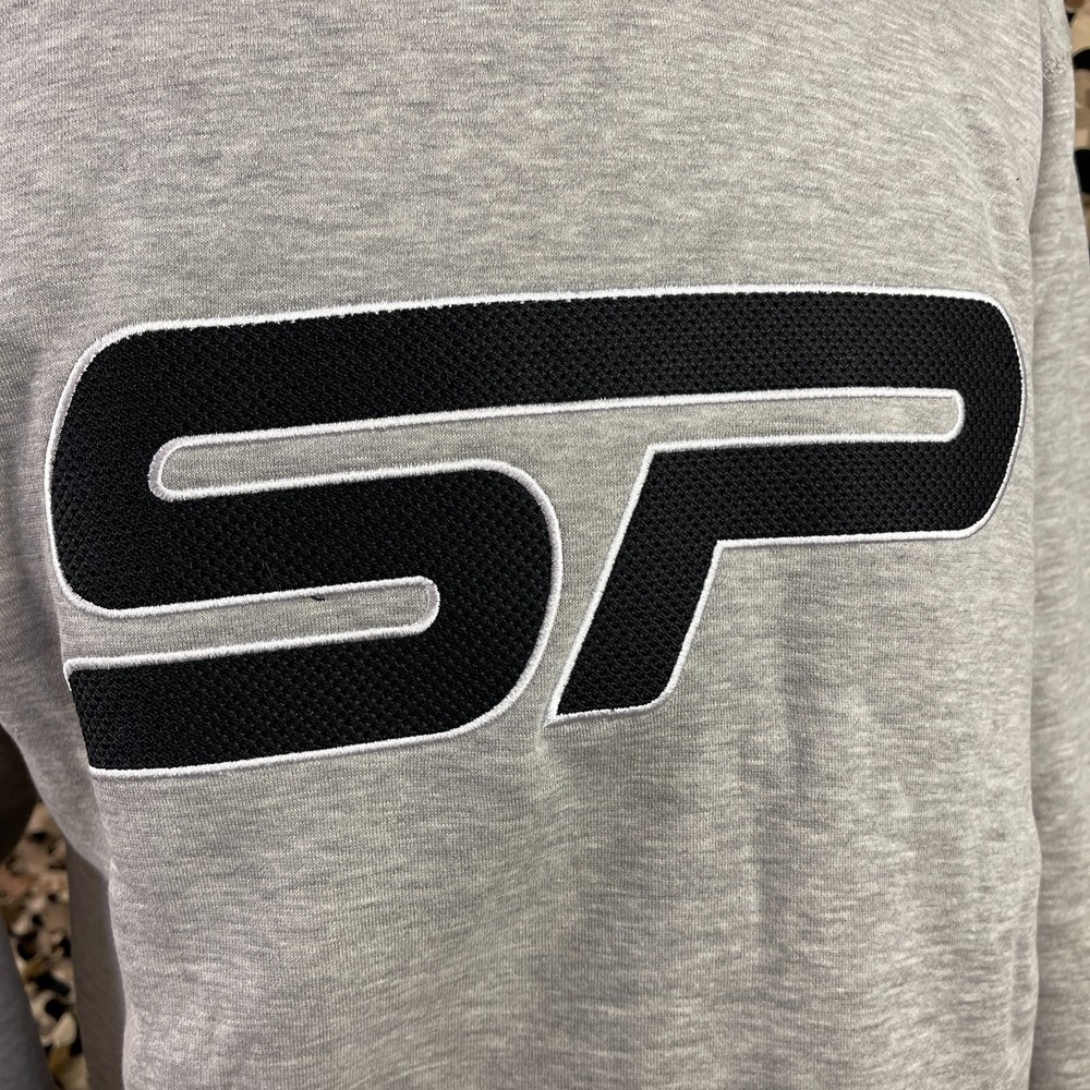 NEW SP Logo Pull Over Hooded Sweatshirt - Grey - Large