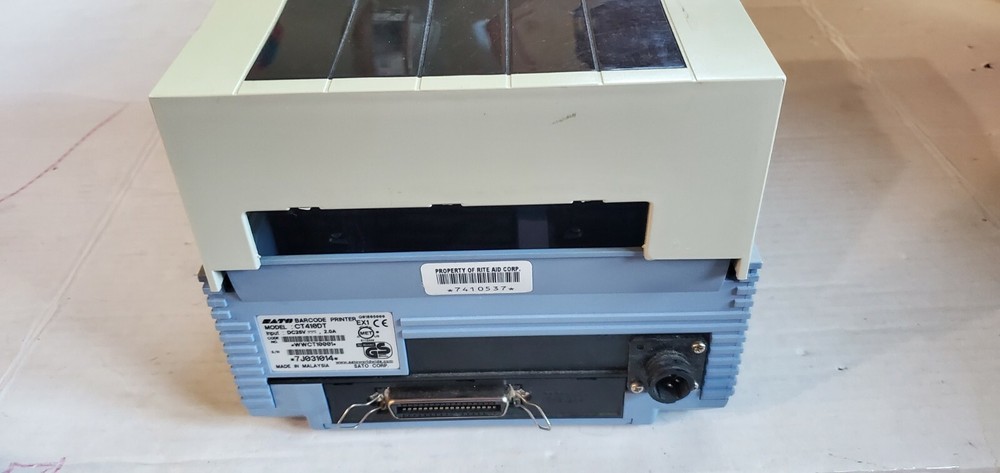Sato CT410DT Parallels serial Port Ready Barcaode Printer W/ AC Tested