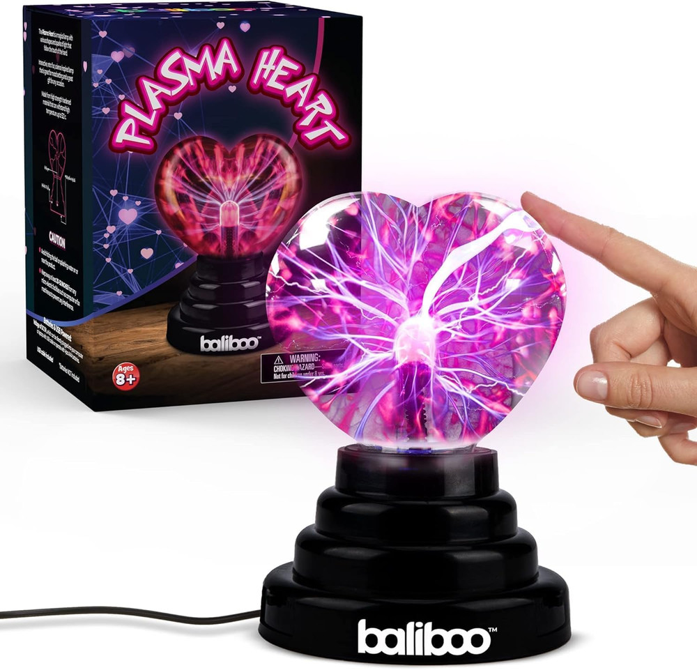 Valentine Heart Plasma Globe - USB & Battery Powered