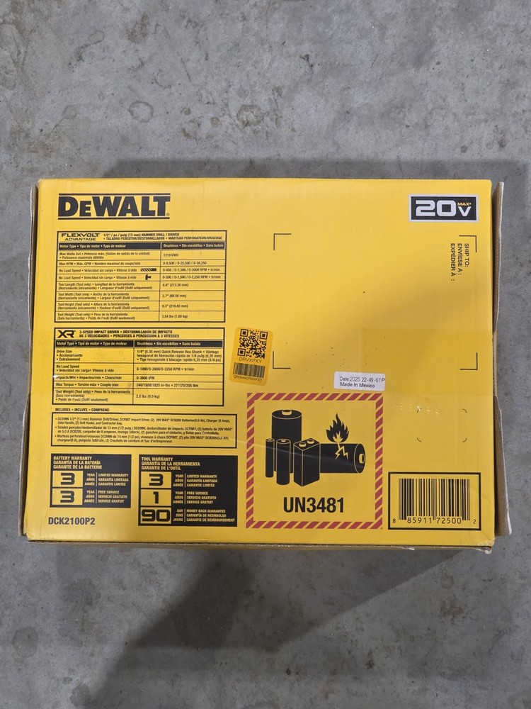 DEWALT 20V Max Hammer Drill/Impact Driver Combo Kit DCK2100P2