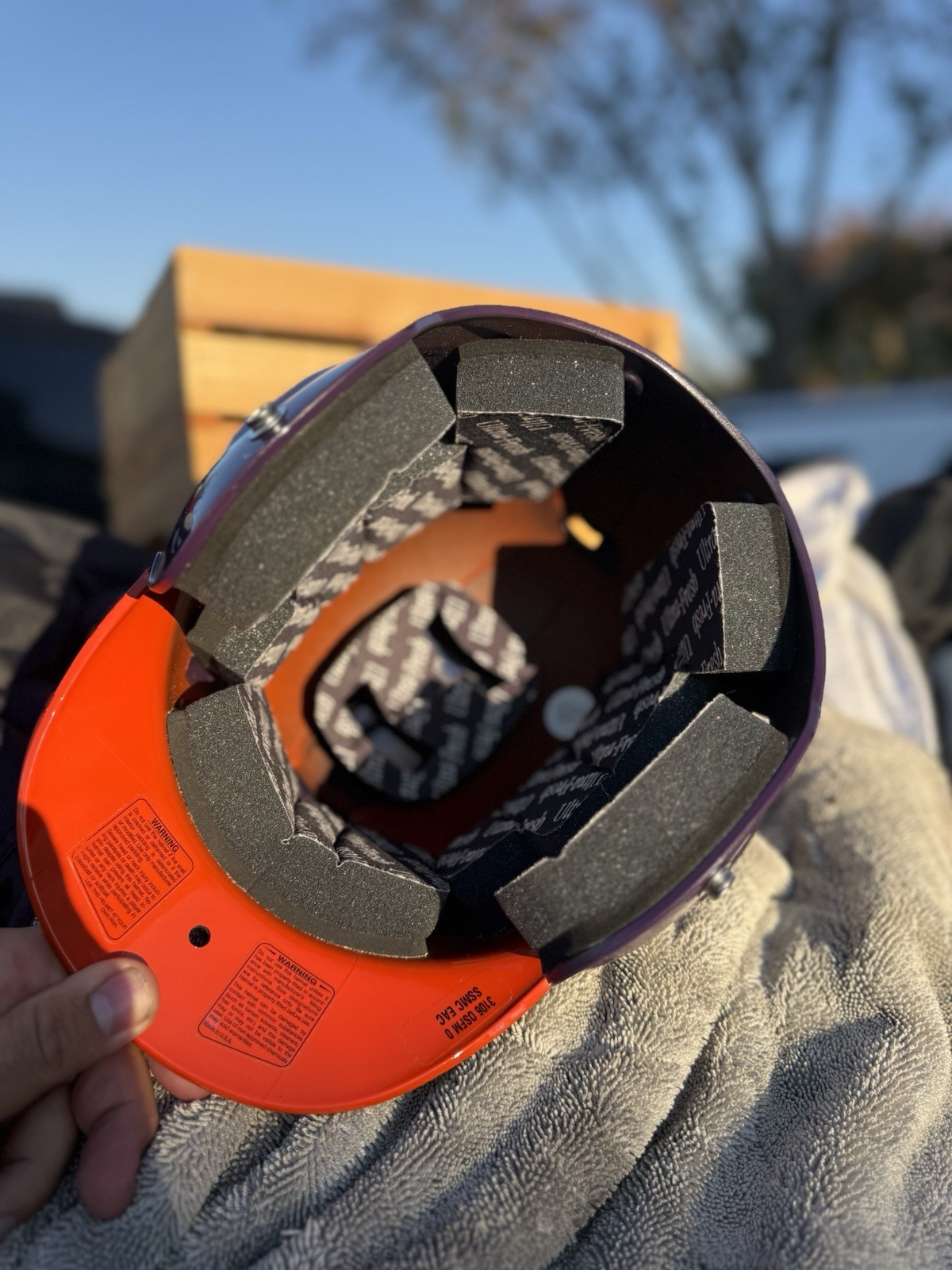 CLEMSON TIGERS CUSTOM SCHUTT SOFTBALL BATTING HELMET USED