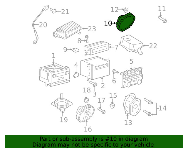 Genuine Ford Audio Speaker Assembly CL3Z-18808-E