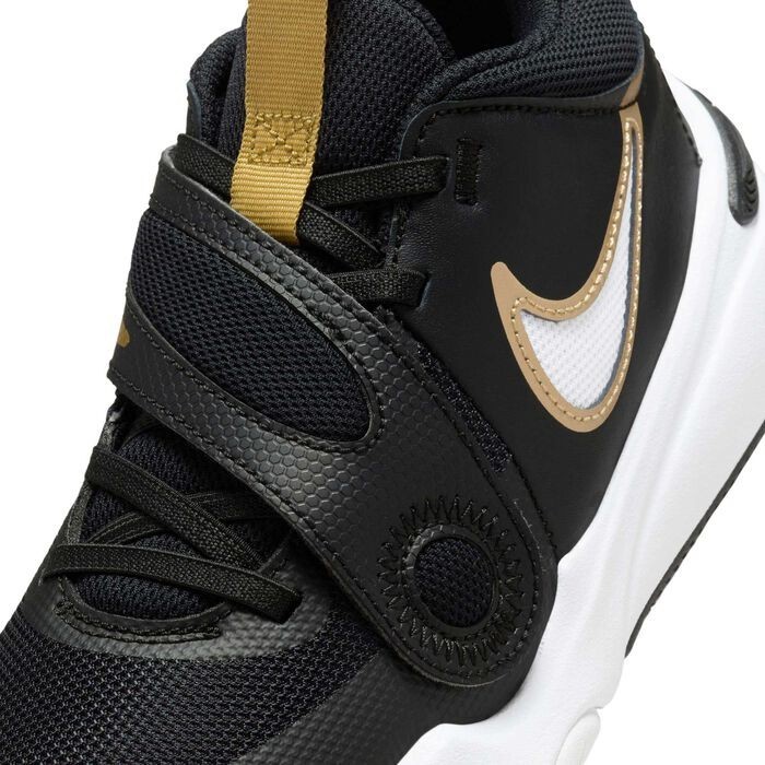 NEW Nike Team Hustle D11 Low Black Metallic Gold SIZE 11C *DV8994-004*