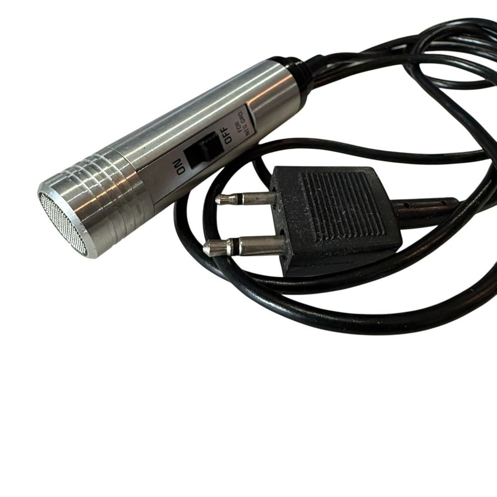 VTG Wired Handheld Microphone Silver Dynamic Mic w/ EU Plug 2 Pin Audio Jack
