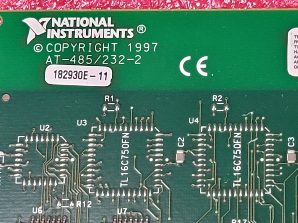 National Instruments AT-485 232 ISA Serial Interface Circuit board PCB #V6A