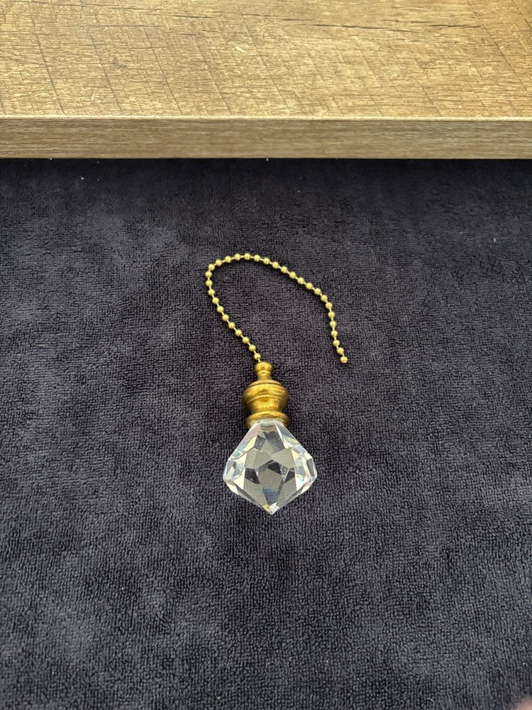 Glass Fan Light Pull - Diamond Shape