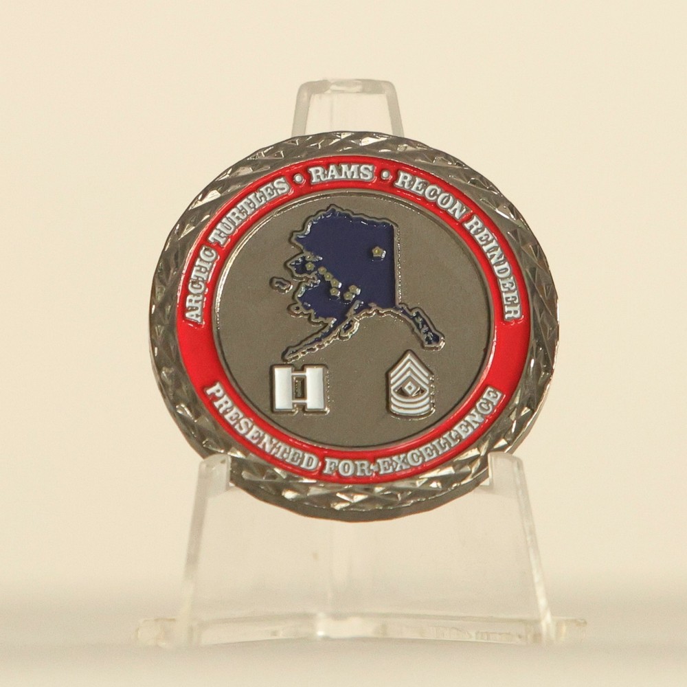 Alpha Company 70th Engineer Battalion Arctic Sapper Challenge Coin 3#5