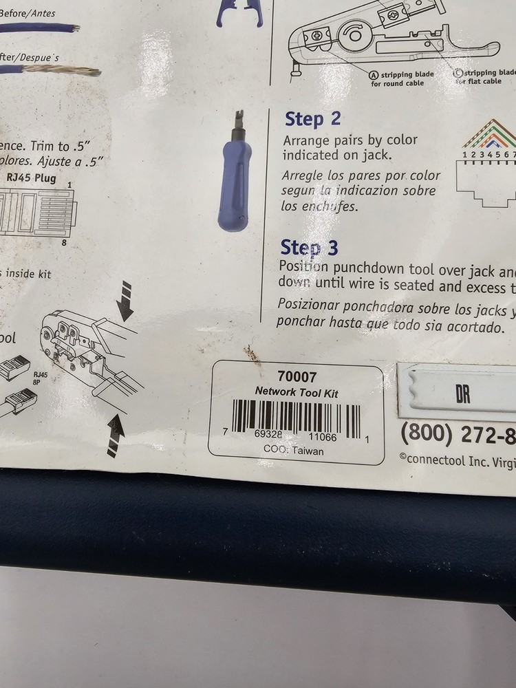 DataShark 70007 Ethernet Network Tool Kit w/RJ45 Crimp Tool, Stripper, Punchdown