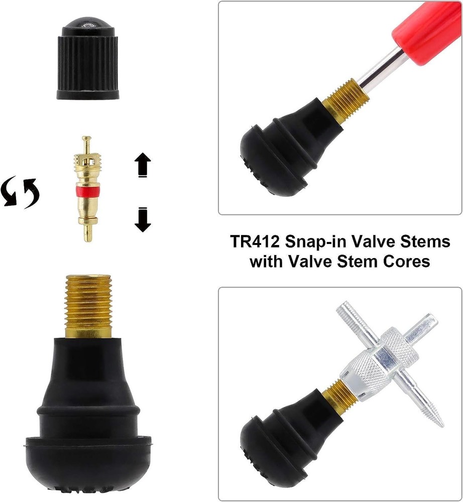 Tire Valve Stem Core Remover&Installer/Replacement Tool Kit For TR413 Valve Core