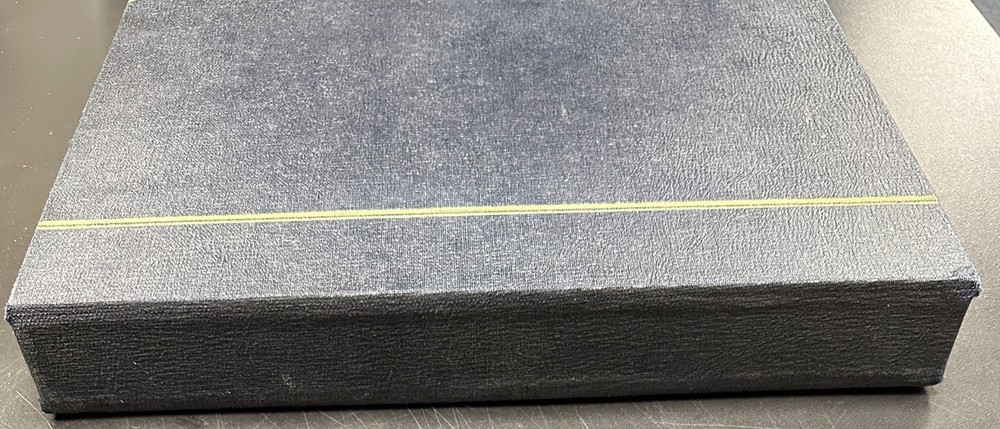 Vintage Navy Blue Stamp Binder/Album, Empty