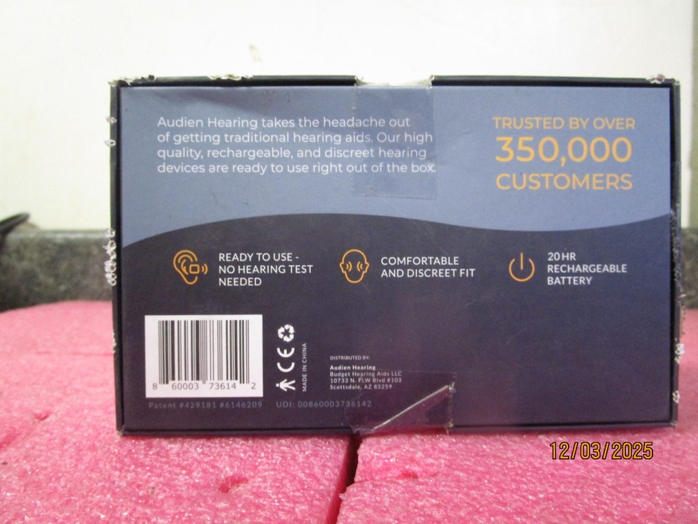 USED - AUDIEN Atom OTC Hearing Aids