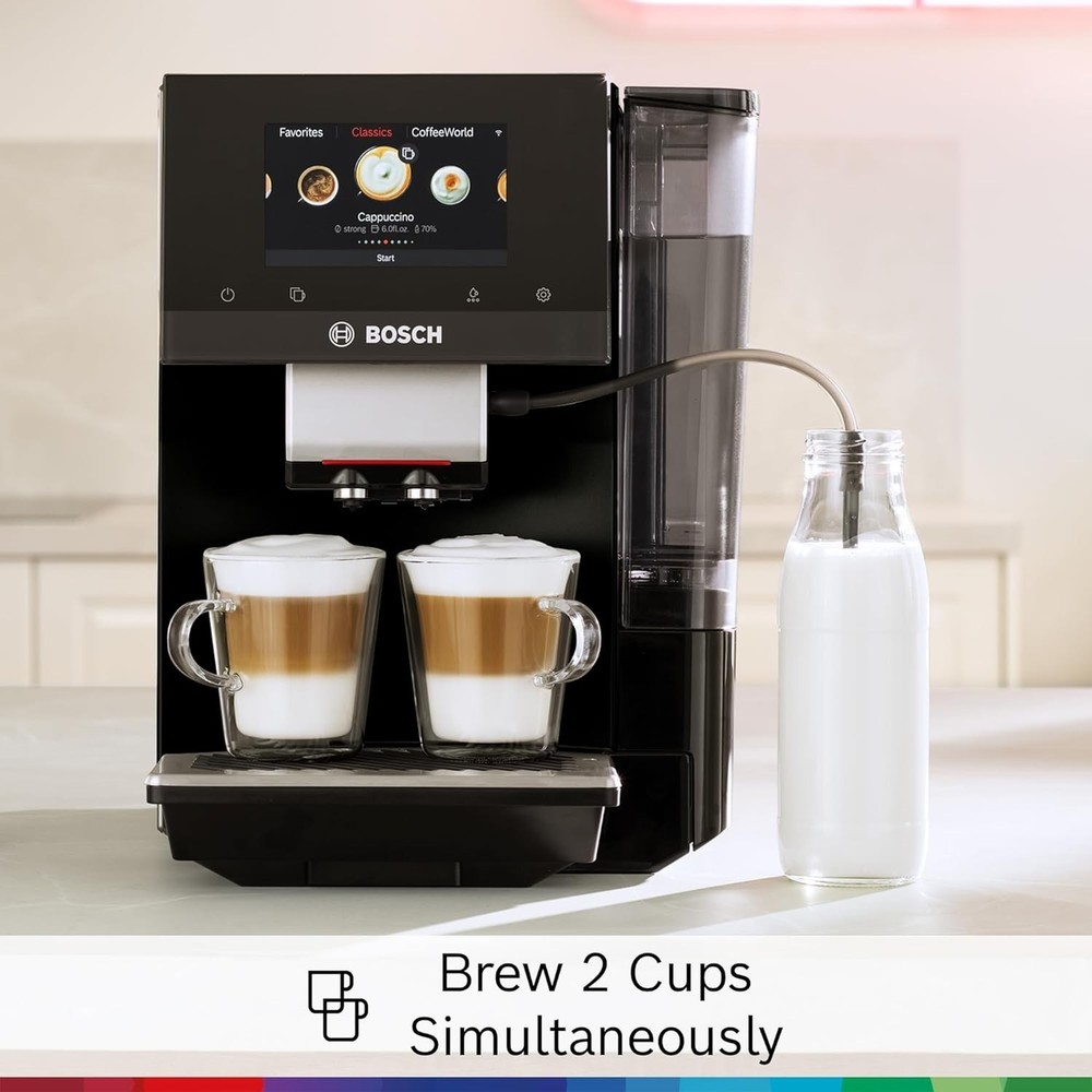 Bosch Fully Automatic Coffee and Espresso Machine - 36 Drinks, Double Cup Barist