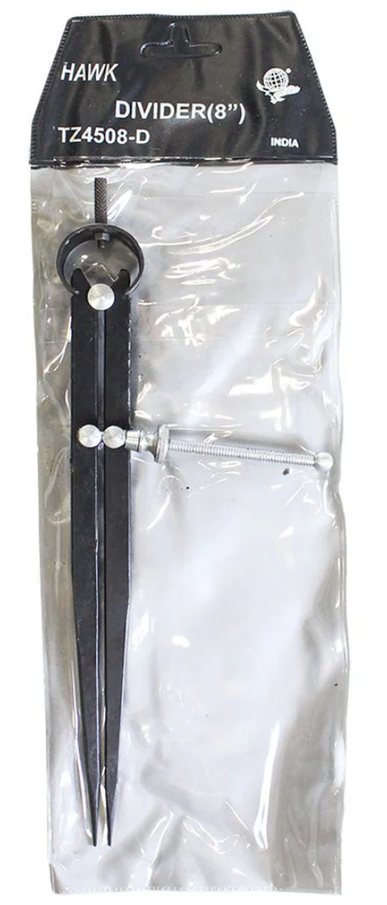 8" (9" tip-to-tip) Divider Caliper - ToolUSA