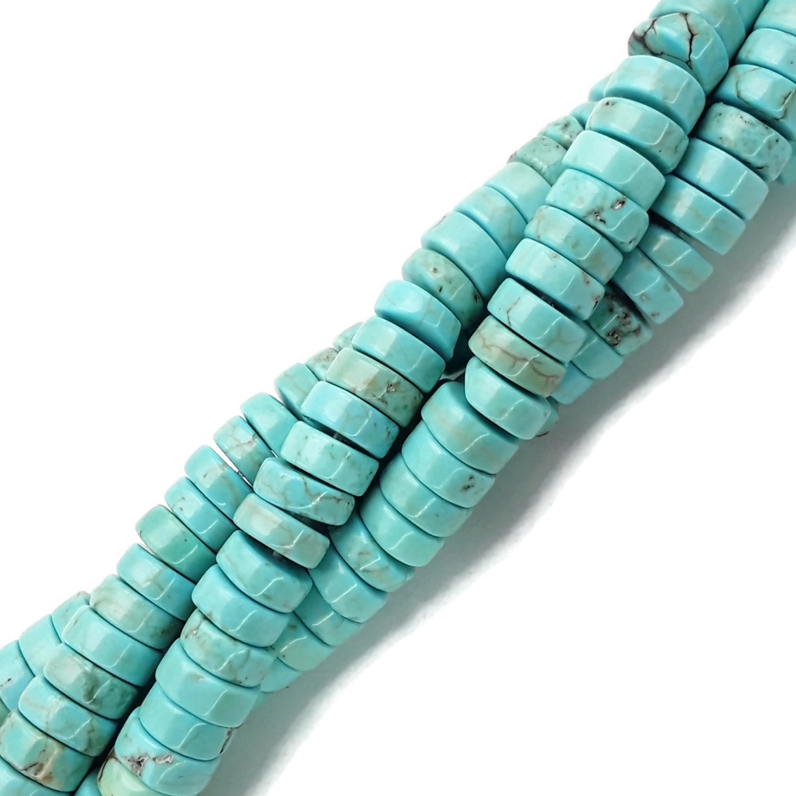 Green Blue Turquoise Irregular Heishi Discs Beads 2x4mm 3x6mm 3x8mm 15.5" Strand