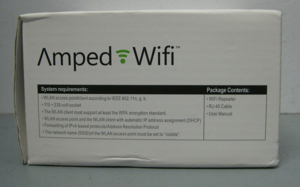 AMPED WIFI Extender Booster Wireless Repeater