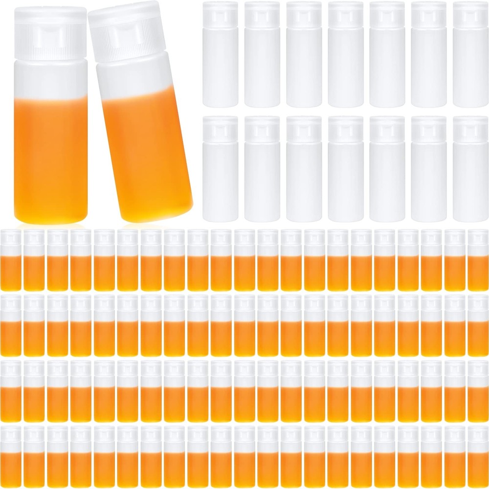 100 PCS 12ml 0.4oz Mini Plastic Sample Bottle Flip Cap Empty Travel Squeeze