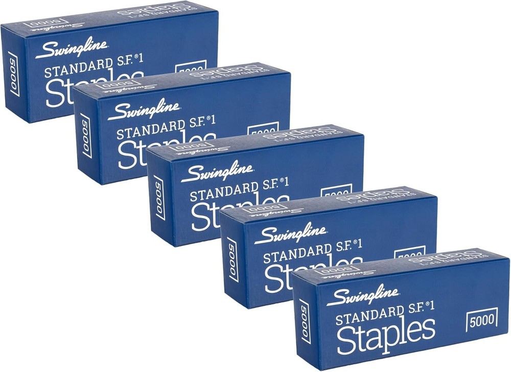 Efficient Stapling with 5 Pack Standard Staples - 1/4'' Length, 25 Sheets