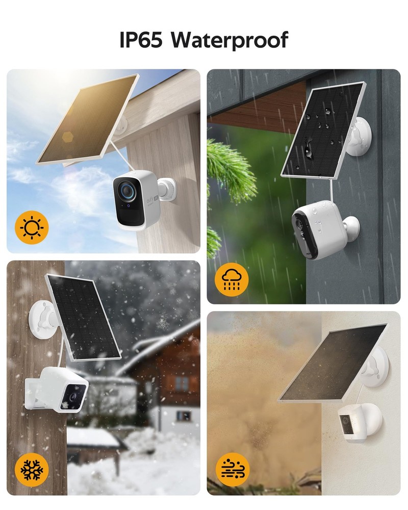 Ring Solar Panel Charger, 6.5W for Security Camera, 1PACK-6.5W