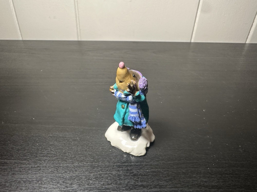 Wee Forest Folk MO-02 Mole Bell Ringer - Teal Coat (Retired) Read Description