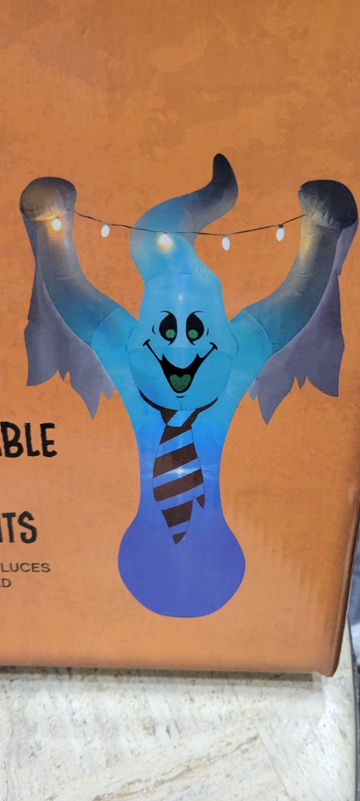Celebrations Airblown Inflatable 8 Ft Lights Up Scary Ghost HALLOWEEN TRICK...