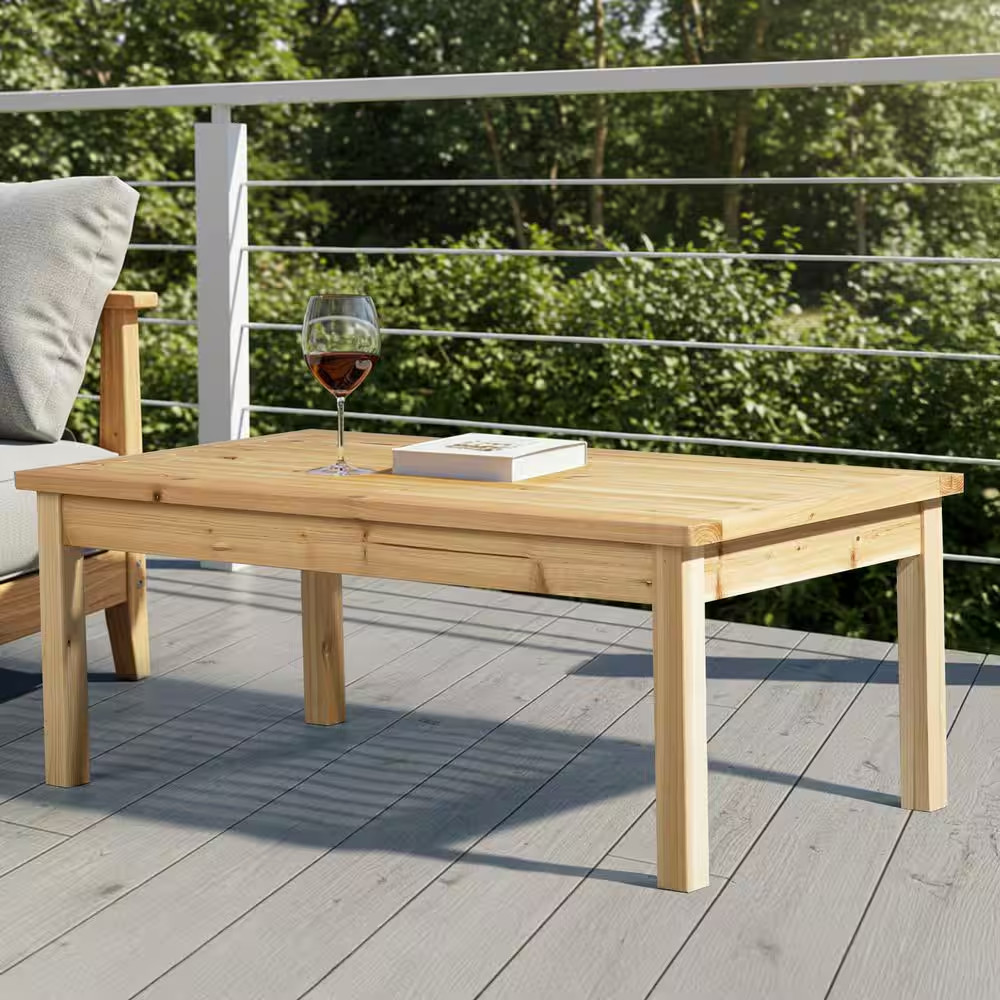 Patio Light Brown Wood Table