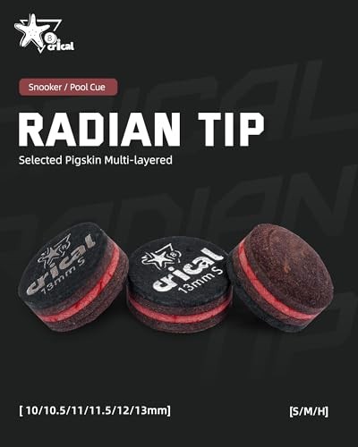 Pool Cue Tips 5 Layer Pooltick Tips (Hardnessoft/Medium/Hard) 10.5mm S