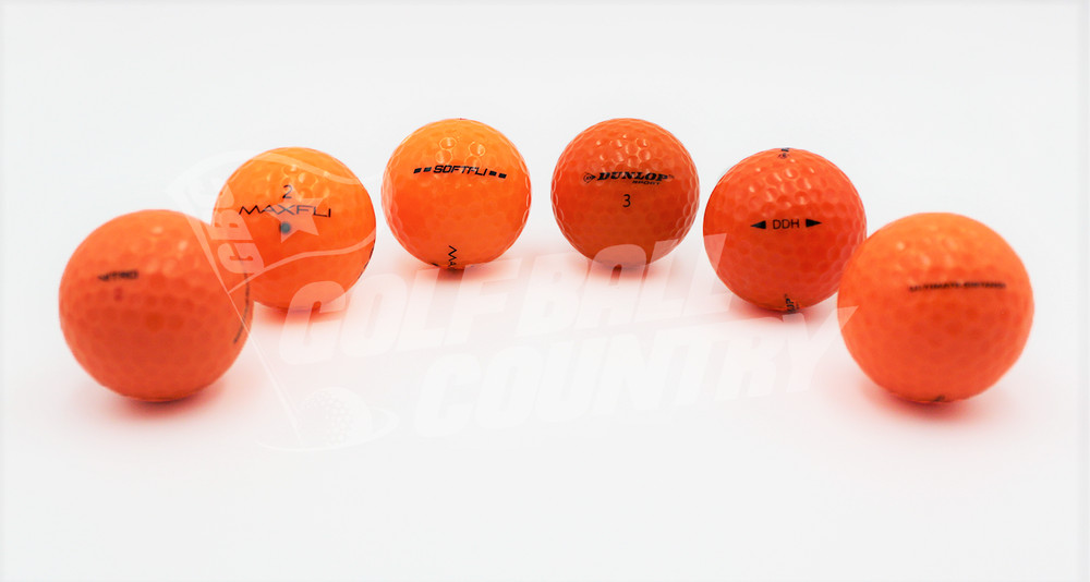 Assorted Orange Mix Near Mint AAAA Golf Balls - 24 Pack