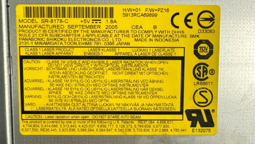 Super Micro SR-8178-C Laptop DVD-ROM Drive