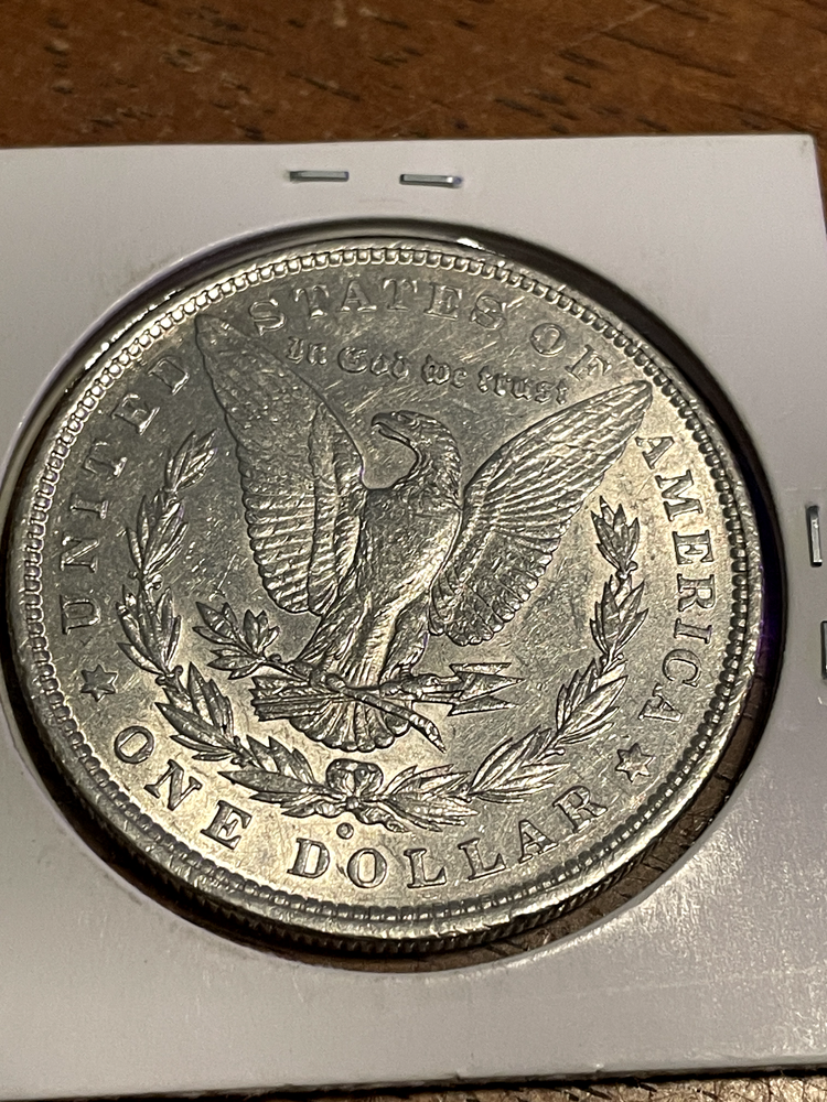 1880-o Morgan Silver Dollar. AU .