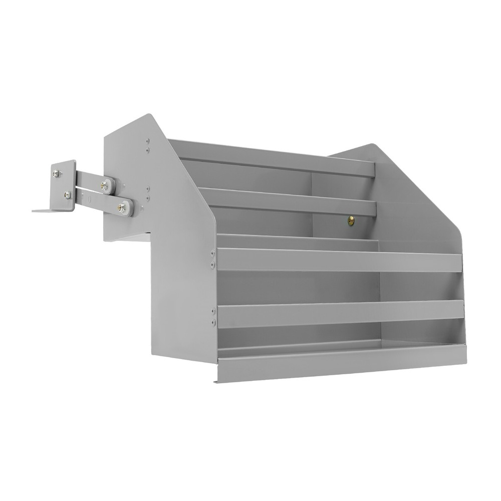 Pull Down Cabinet Organizer 2 Tier Cabinet Wall Shelf Rack L-Shaped Base