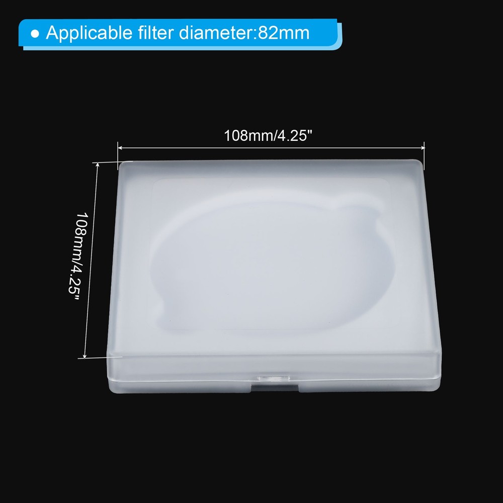 82mm Lens Filter Case,2Pcs Camera Filter Case Water Resistant Dustproof Plastic